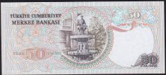 6.Emisyon 2.Tertip 50 Lira J18 270693 Çok Temiz+