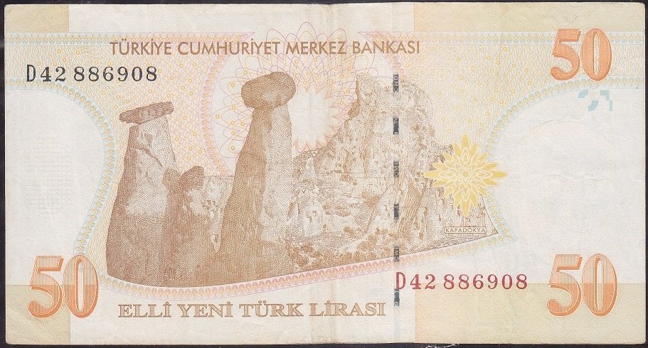 8.Emisyon 50 YTL D42 886908 Çok Temiz