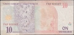 8.Emisyon 10 YTL F87 322517 Temiz