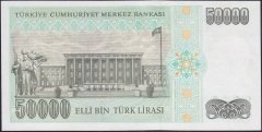 7.Emisyon 2.Tertip 50000 Lira K09 959807 Çil