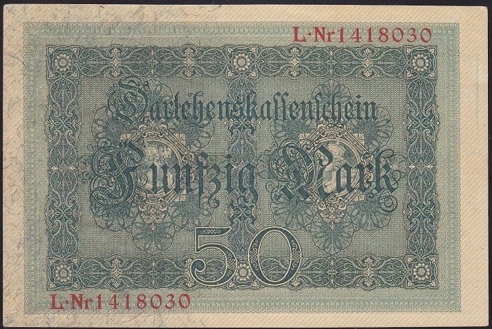 Almanya 50 Mark 1914 Çilaltı Çil ( R50b )