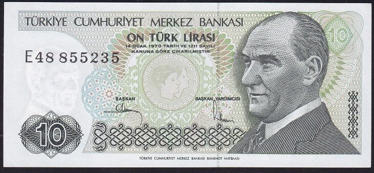 7.Emisyon 2.Tertip 10 Lira E48 855235 Çilaltı