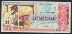 1984 29 KASIM YARIM BİLET Y SERİSİ