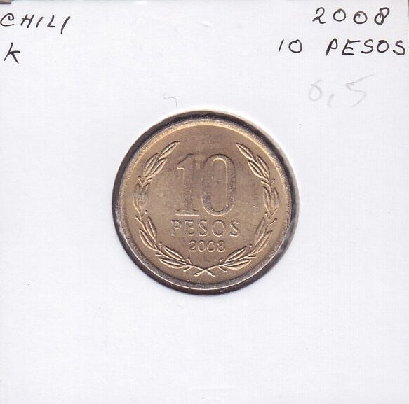 Şili 10 Pesos 2008