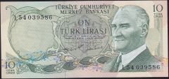 6.Emisyon 2.Tertip 10 Lira L54 039586 Çil