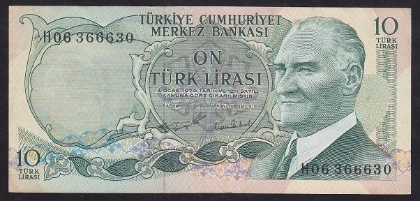 6.EMİSYON 2.TERTİP 10 LİRA H06 366630 ÇOK ÇOK TEMİZ +