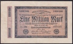 ALMANYA 1000000 MILYON MARK 1923 ÇOK TEMİZ +