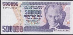 7.EMİSYON 4.TERTİP 500000 LİRA H39 009586 ÇİLALTI ÇİL
