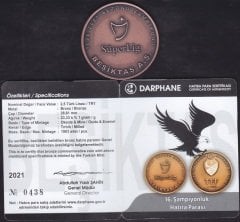 2021 Yılı 2.5 Lira Beşiktaş Hatıra Para Sertifikalı Çil Bronz
