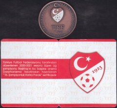 2021 Yılı 2.5 Lira Beşiktaş Hatıra Para Sertifikalı Çil Bronz