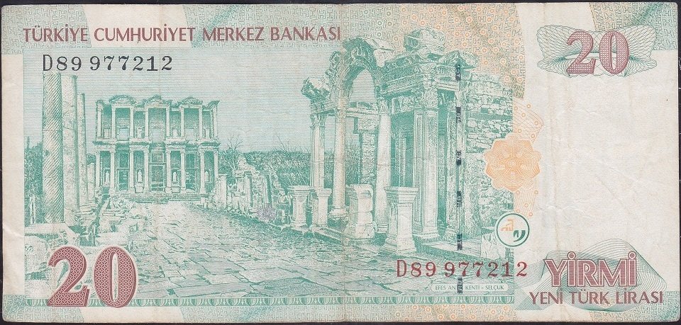 8.Emisyon 20 YTL D89 977212 Çok Temiz