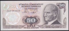 6.Emisyon 2.Tertip 50 Lira J15 782605 Çilaltı