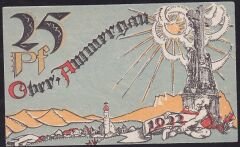 Almanya 25 Pfennig Notgeld 1921 Çil