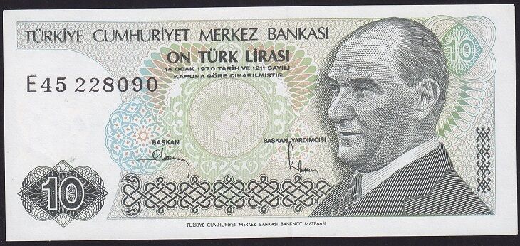 7.Emisyon 2.Tertip 10 Lira E46 228090 Çilaltı Çil