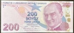 9.Emisyon 8.Tertip 200 Lira H077 773287 Çil
