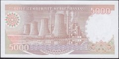 7.Emisyon 4.Tertip 5000 Lira H60 456448 Çil