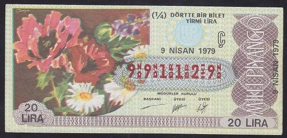1979 9 NİSAN ÇEYREK BİLET - Ç SERİSİ