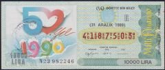 1989 31 Aralık Çeyrek Bilet - R Serisi