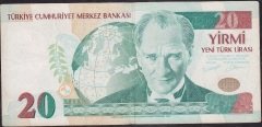 8.Emisyon 20 YTL C76 890607 Çok Temiz