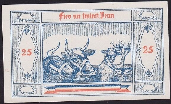 Almanya 25 Pfennig Notgeld 1921 Çil