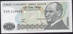 7.Emisyon 2.Tertip 10 Lira E45 228089 Çil