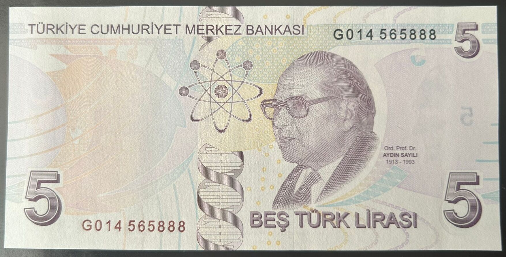 9.Emisyon 7.Tertip 5 Lira G014 565888 Çilaltı Çil