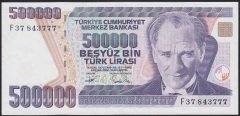 7.EMİSYON 3.TERTİP 500000 LİRA F37 843777 ÇÇT