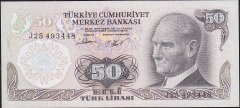 6.Emisyon 2.Tertip 50 Lira J25 493448 Çilaltı Çil