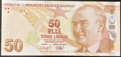 9.Emisyon 5.Tertip 50 Lira E120 124474 Çil