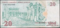 8.Emisyon 20 YTL C43 932705 Çok Temiz
