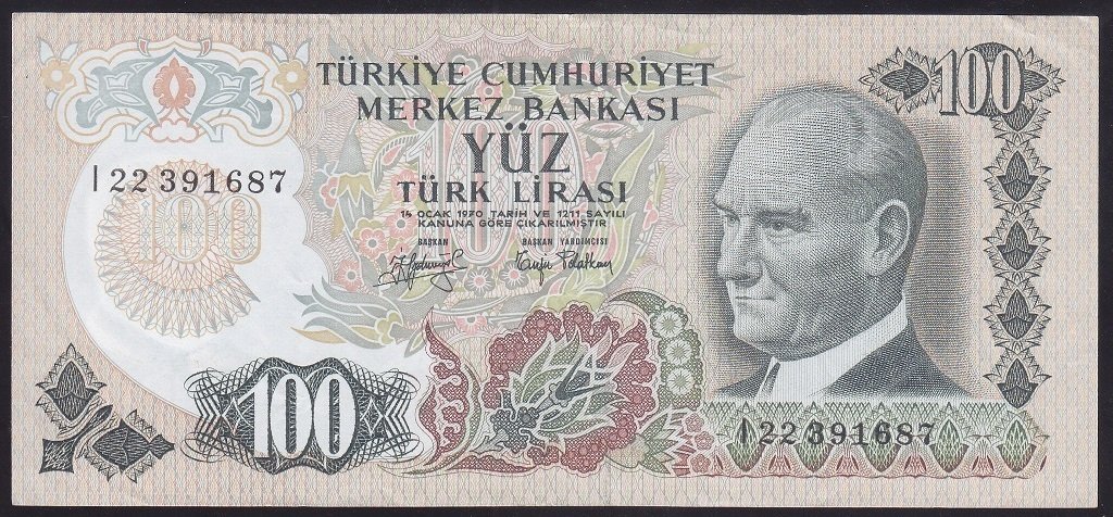 6.EMİSYON 2.TERTİP 100 LİRA I22 391687 ÇÇT