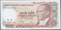7.Emisyon 3.Tertip 5000 Lira F11 462097 Çil