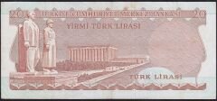6.Emisyon 1.Tertip 20 Lira B44 137796 Çok Temiz+