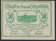 AVUSTURYA 50 HELLER NOTGELD 1920 ÇİL