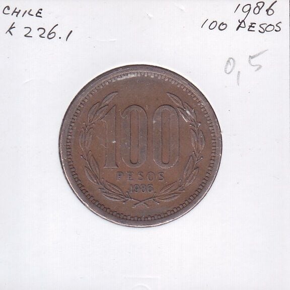Şili 100 Pesos 1986