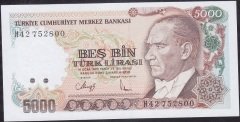 7.Emisyon 4.Tertip 5000 Lira H42 752800 Çil
