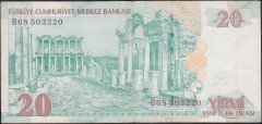 8.Emisyon 20 YTL B68 503220 Çok Temiz
