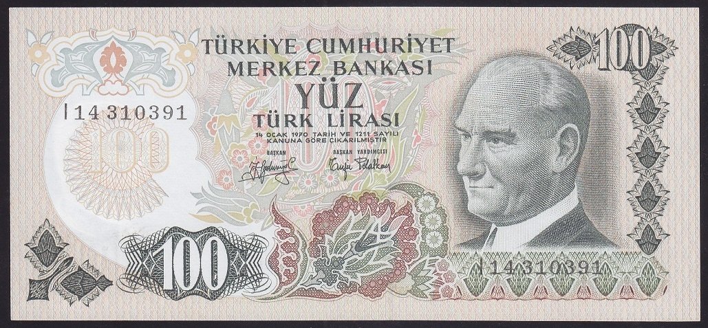 6.EMİSYON 2.TERTİP 100 LİRA I14 310391 ÇİL