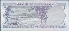 6.Emisyon 2.Tertip 5 Lira K80 045500 Çil
