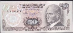 6.Emisyon 2.Tertip 50 Lira J11 2585XX Çilaltı Çil