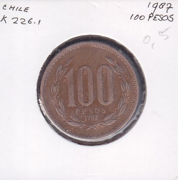 Şili 100 Pesos 1987