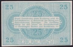 Almanya 25 Pfennig Notgeld 1921 Çil