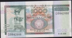 Burundi 1000 Frank 2009 Çil Pick 46 ( 666 )