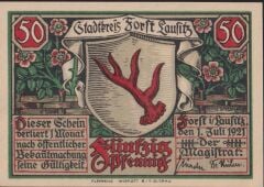 Almanya 50 Pfennig Notgeld 1921 Çil