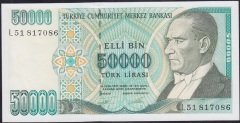 7.Emisyon 2.Tertip 50000 Lira L51 817086 Çil