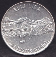 1971 YILI 50 LİRA ALPARSLAN GÜMÜŞ eski para fiyatları