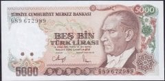7.Emisyon 4.Tertip 5000 Lira G89 672989 Çilaltı Çil