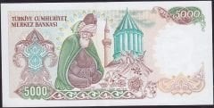 7.Emisyon 3.Tertip 5000 Lira E42 338295 Çilaltı