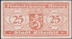 ALMANYA 25 PFENNİNG NOTGELD 1919 ÇİLALTI ÇİL