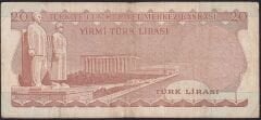 6.Emisyon 1.Tertip 20 Lira B16 410243 Çok Temiz